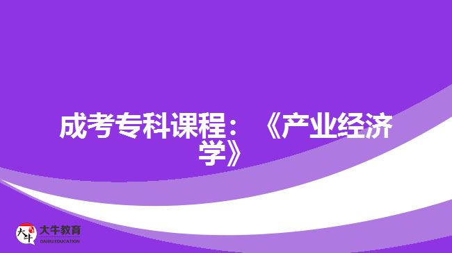 成考??普n程:《產(chǎn)業(yè)經(jīng)濟(jì)學(xué)》