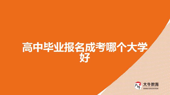 高中畢業(yè)報名成考哪個大學好