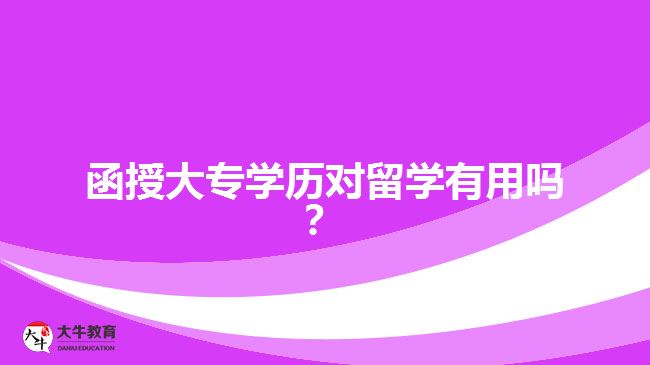 函授大專學(xué)歷對(duì)留學(xué)有用嗎？