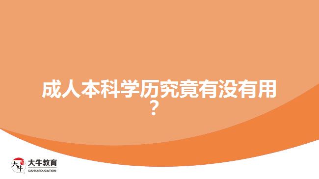 成人本科學(xué)歷究竟有沒有用？