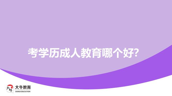 考學歷成人教育哪個好