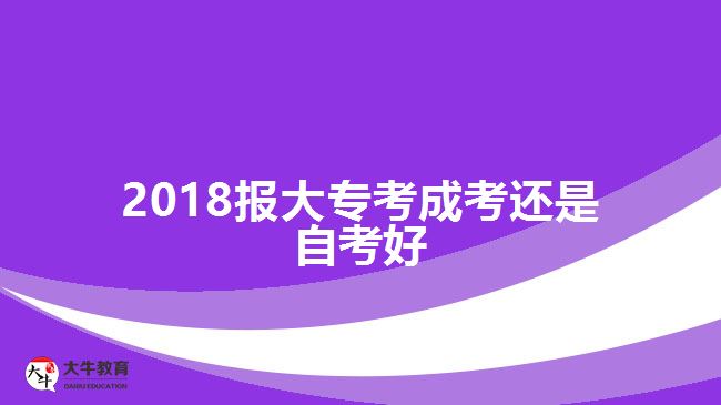 2018報(bào)大專(zhuān)考成考還是自考好