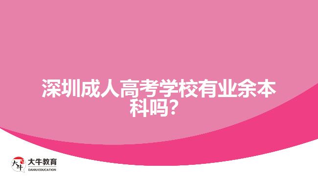 深圳成人高考學校業(yè)余本科