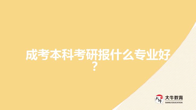成考本科考研報什么專業(yè)好