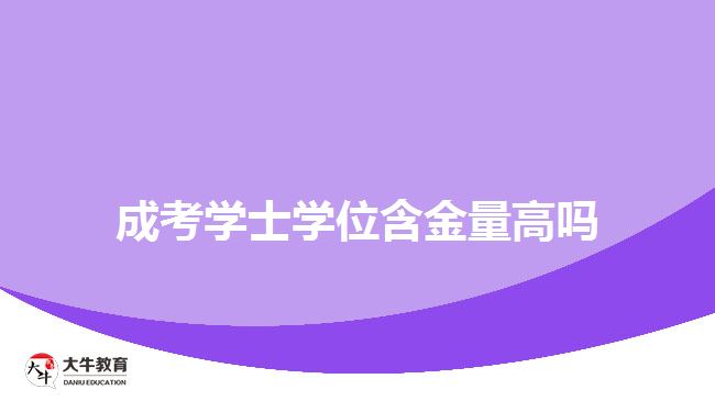 成考學士學位含金量高嗎