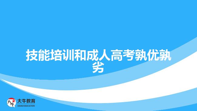 技能培訓(xùn)和成人高考孰優(yōu)孰劣