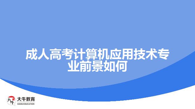 成人高考計算機應用技術專業(yè)前景如何