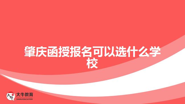 肇慶函授報名可以選什么學(xué)校
