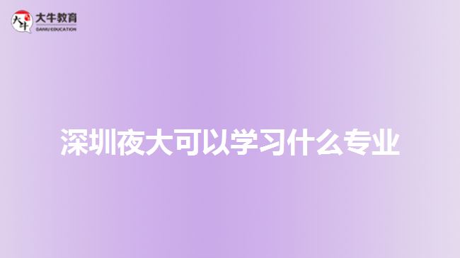 深圳夜大可以學(xué)習(xí)什么專(zhuān)業(yè)