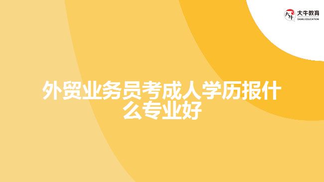 外貿(mào)業(yè)務(wù)員考成人學(xué)歷報什么專業(yè)好