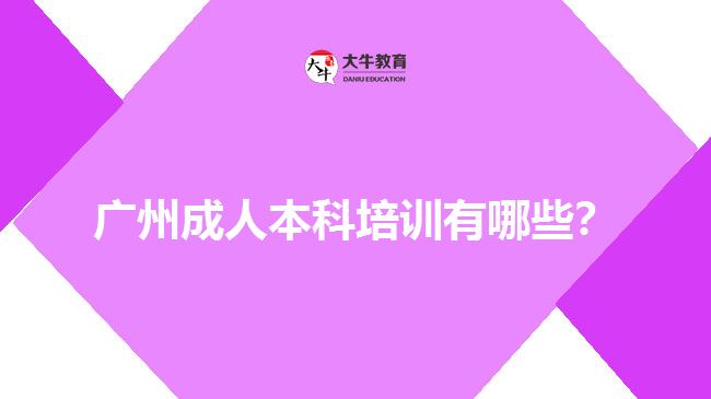 廣州成人本科培訓(xùn)有哪些？