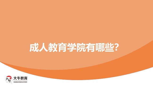 成人教育學(xué)院有哪些？