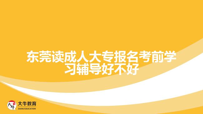 東莞讀成人大專報名考前學(xué)習(xí)輔導(dǎo)好不好