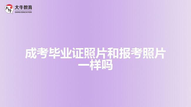 成考畢業(yè)證照片和報(bào)考照片一樣嗎