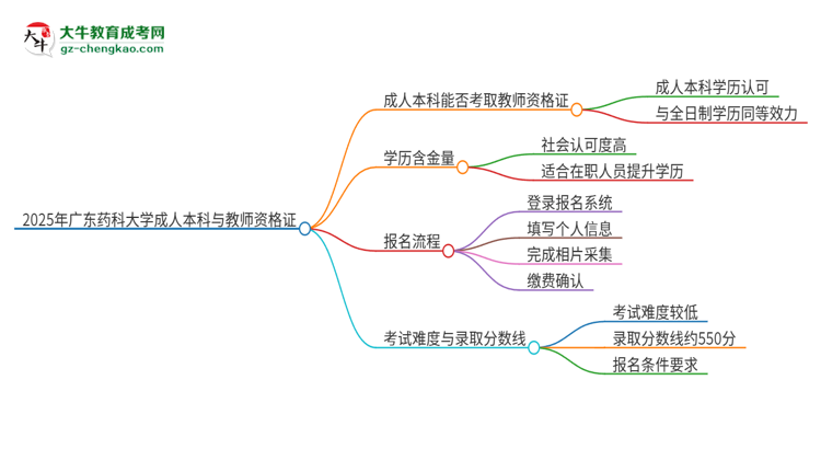 2025年廣東藥科大學(xué)的成人本科是否符合教師資格證報(bào)考條件？思維導(dǎo)圖