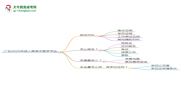 廣東2025年成人高考中醫(yī)學專業(yè)學歷能考公嗎？思維導圖