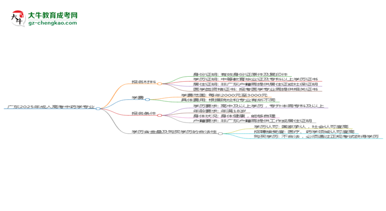 廣東2025年成人高考中藥學(xué)專業(yè)學(xué)歷能考公嗎？思維導(dǎo)圖