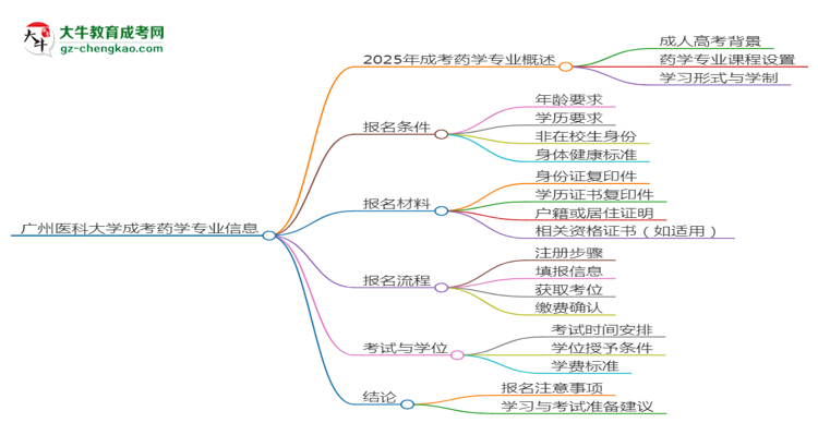 廣州醫(yī)科大學(xué)2025年成考藥學(xué)專業(yè)生可不可以考四六級？思維導(dǎo)圖