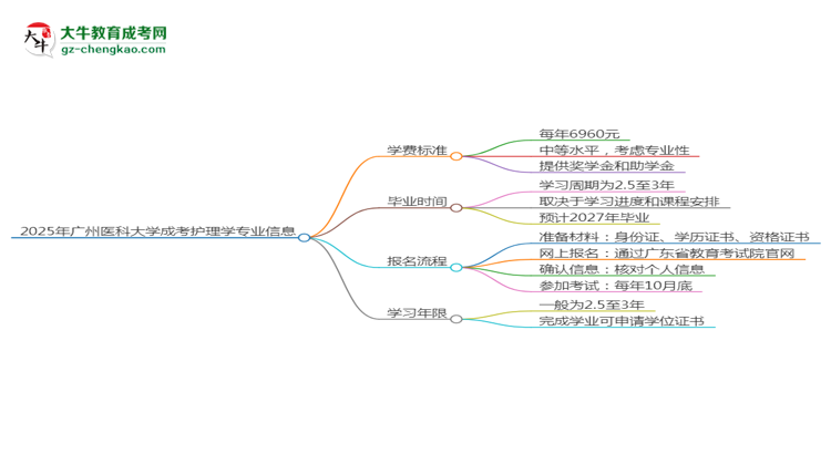 2025年廣州醫(yī)科大學(xué)成考護(hù)理學(xué)專(zhuān)業(yè)最新學(xué)費(fèi)標(biāo)準(zhǔn)多少思維導(dǎo)圖