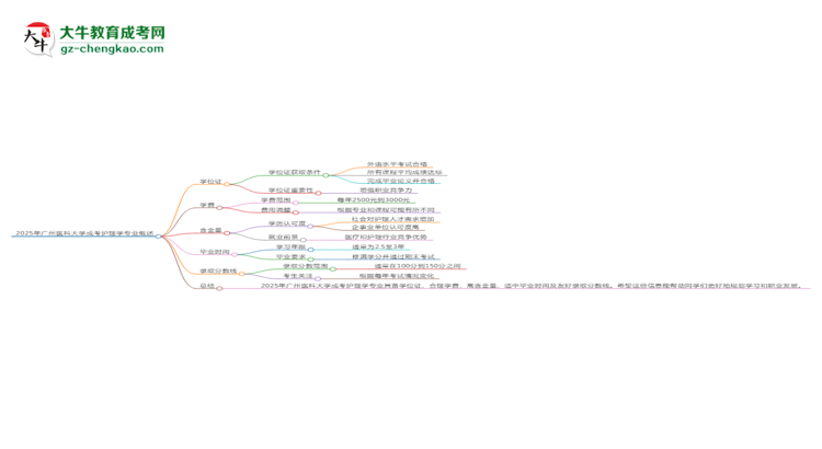 2025年廣州醫(yī)科大學(xué)成考護(hù)理學(xué)專業(yè)能拿學(xué)位證嗎？思維導(dǎo)圖