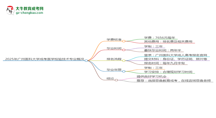 2025年廣州醫(yī)科大學(xué)成考醫(yī)學(xué)檢驗技術(shù)專業(yè)最新學(xué)費標(biāo)準(zhǔn)多少思維導(dǎo)圖