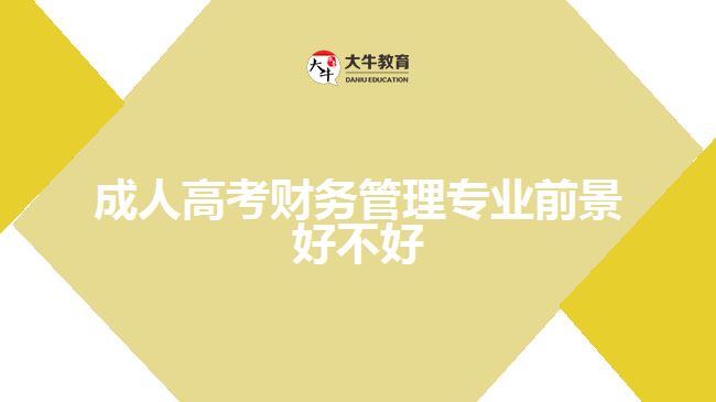 成人高考財務管理專業(yè)前景好不好