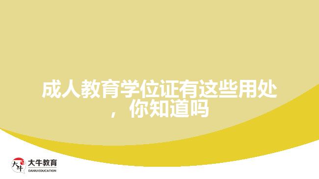 成人教育學位證有這些用處，你知道嗎