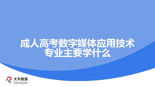 成人高考數(shù)字媒體應用技術(shù)專業(yè)主要學什么