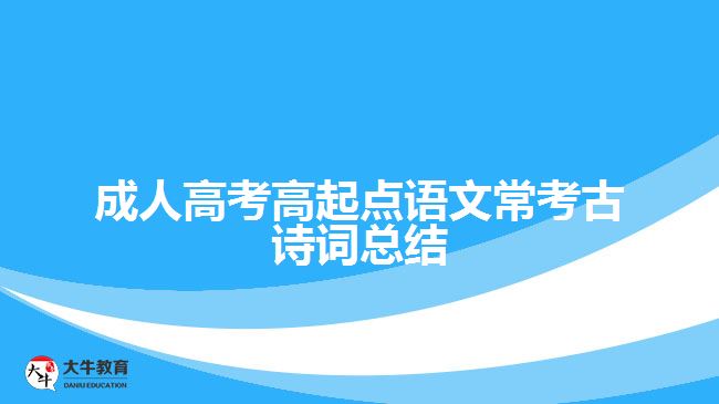 成人高考高起點語文?？脊旁娫~總結(jié)