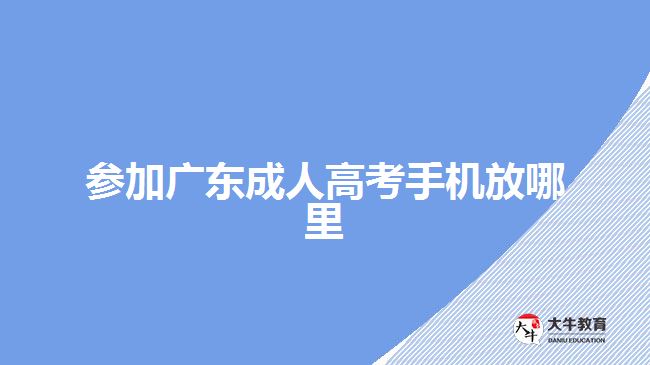 參加廣東成人高考手機(jī)放哪里