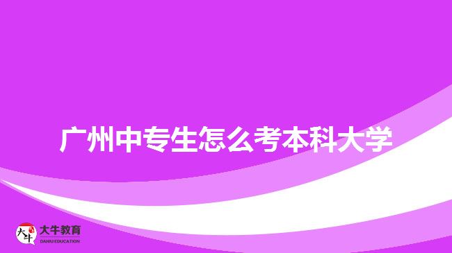 廣東中專生怎么考本科大學