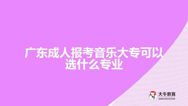 廣東成人報(bào)考音樂大?？梢赃x什么專業(yè)