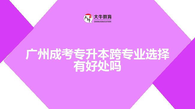 廣州成考專(zhuān)升本跨專(zhuān)業(yè)選擇有好處嗎