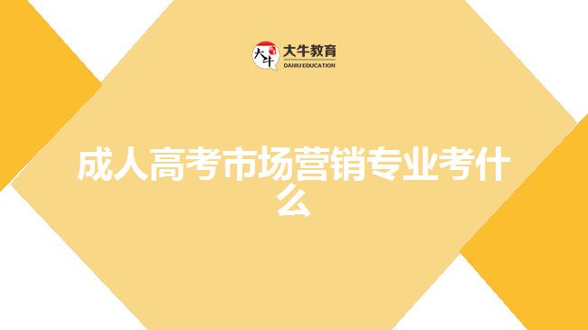 成人高考市場營銷專業(yè)考什么