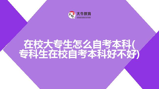 在校大專生怎么自考本科(?？粕谛Ｗ钥急究坪貌缓?