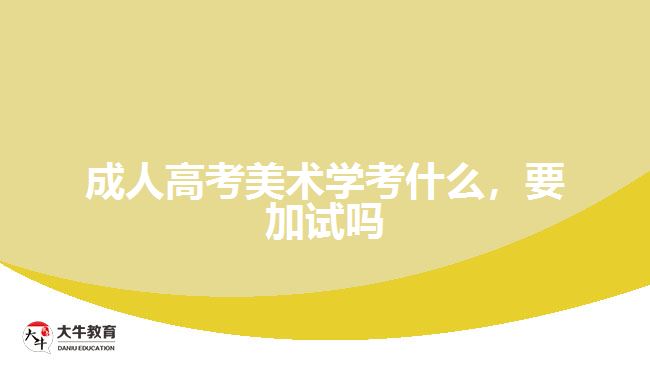 成人高考美術學考什么，要加試嗎