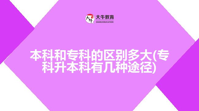 本科和?？频膮^(qū)別多大(?？粕究朴袔追N途徑)