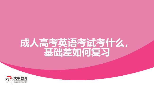 成人高考英語(yǔ)考試考什么，基礎(chǔ)差如何復(fù)習(xí)