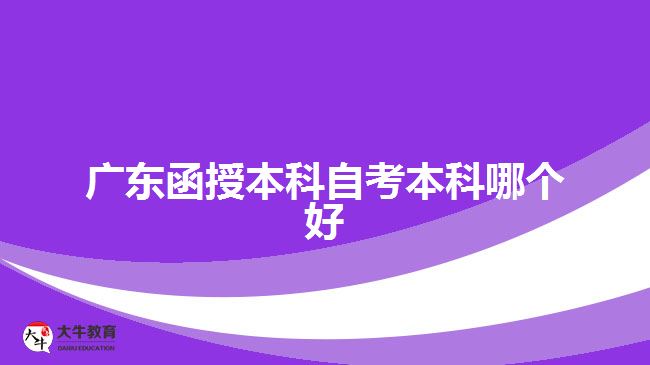 廣東函授本科自考本科哪個(gè)好