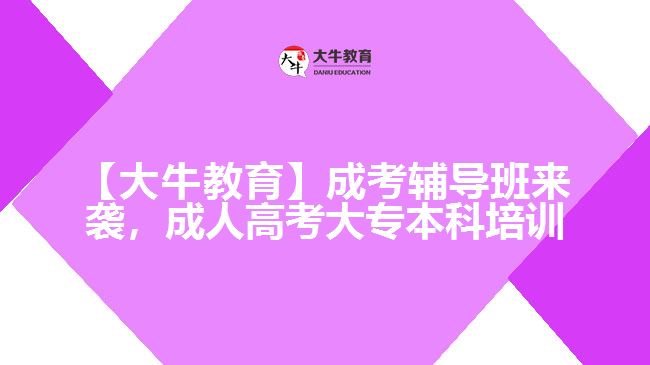 【大牛教育】成考輔導班來襲，成人高考大專本科培訓