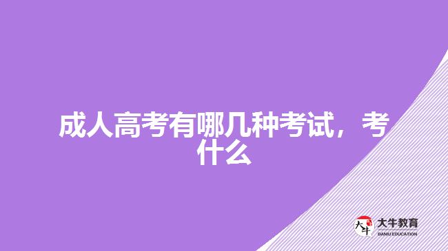 成人高考有哪幾種考試，考什么