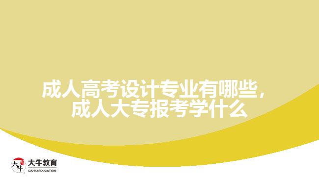 成人高考設(shè)計專業(yè)有哪些，成人大專報考學什么