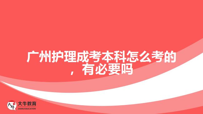 護理成考本科怎么考的，有必要嗎