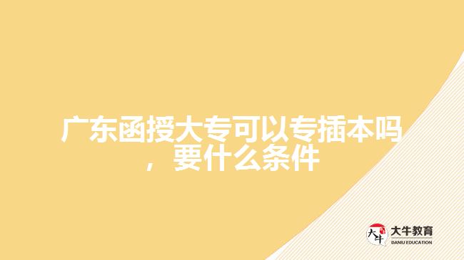 函授大專(zhuān)可以專(zhuān)插本嗎，要什么條件