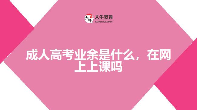 成人高考業(yè)余是什么，在網(wǎng)上上課嗎