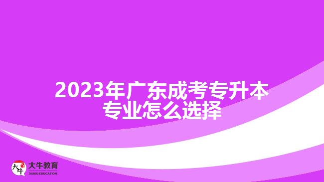 2023年廣東成考專(zhuān)升本專(zhuān)業(yè)怎么選擇