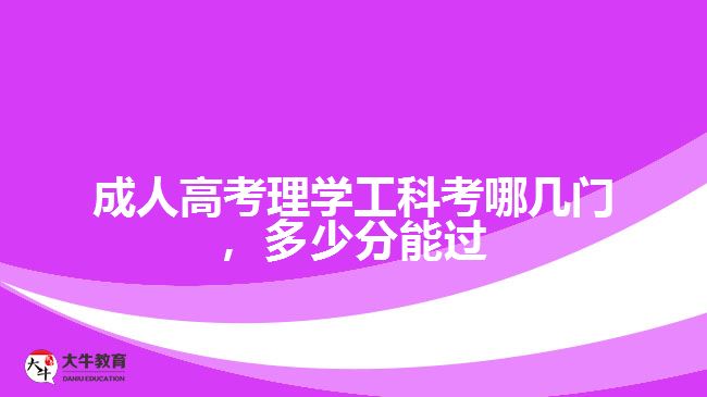成人高考理學(xué)工科考哪幾門，多少分能過