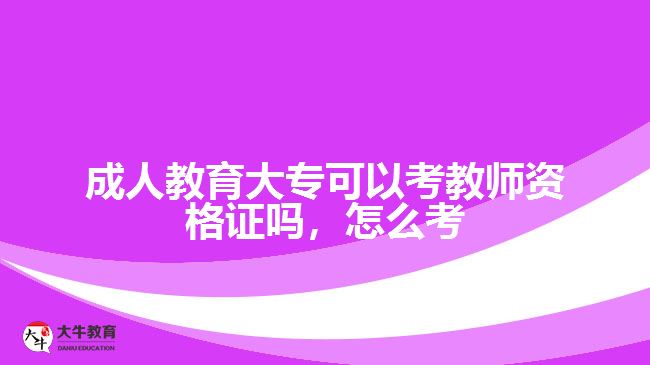 成人教育大?？梢钥冀處熧Y格證嗎