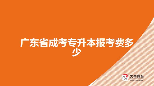 廣東省成考專(zhuān)升本報(bào)考費(fèi)多少