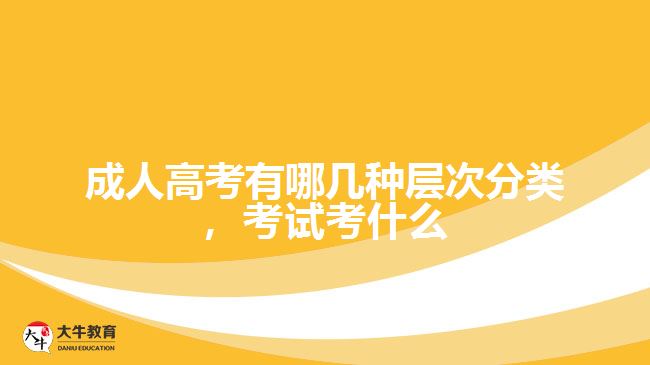 成人高考有哪幾種層次分類(lèi)，考試考什么